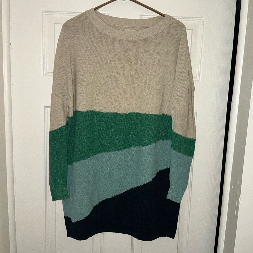 Boy by Band Of Outsiders Multicolor Crew Neck Oversized Sweater